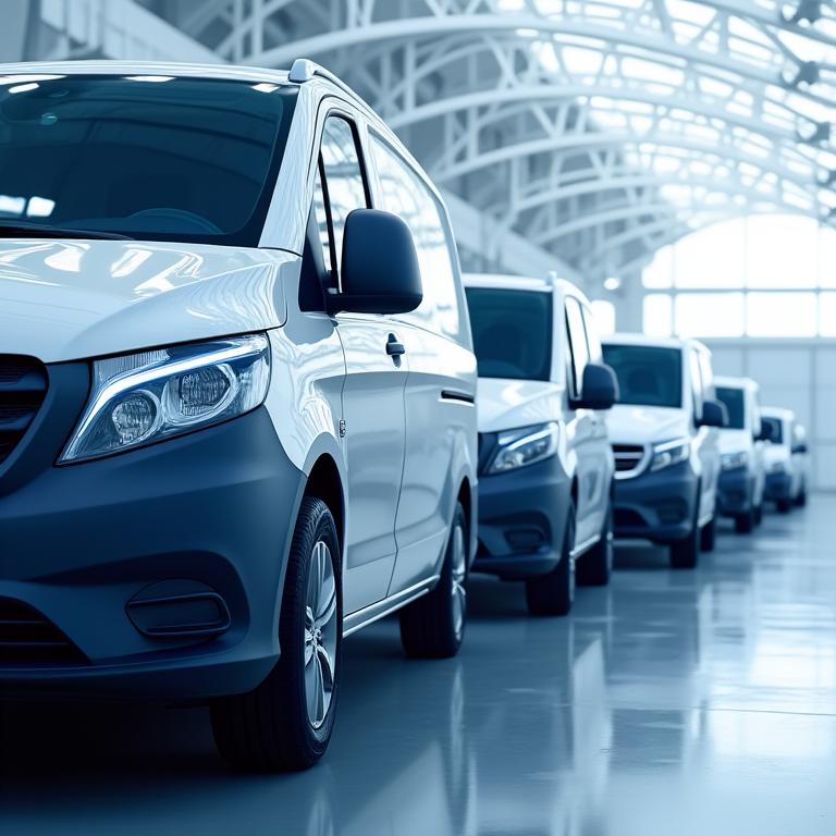 Flota de vehículos de empresa recibiendo servicio de detailing